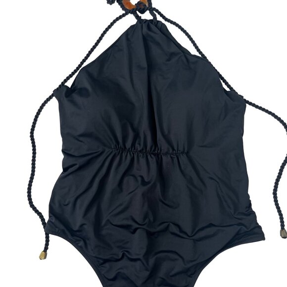 DRIPT One Piece Swimsuit Womens Black Tie Back Halter Neck Size GG / 12 - Picture 11 of 12
